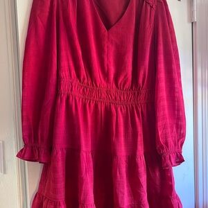 LOFT Vibrant Red Mini Dress